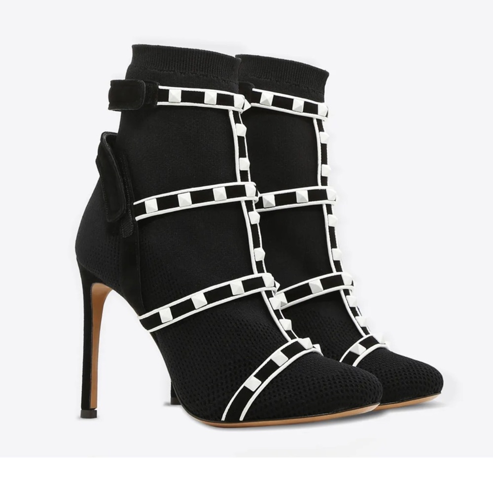 VALENTINO FREE ROCKSTUD SOCK BOOTIE 105MM